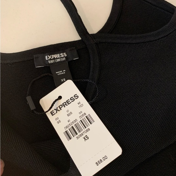 EXPRESS Black Sweetheart Knit Sweater Cami Tank Top - Picture 6 of 6